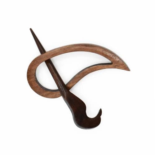 Lykke Handcrafted Wood Shawl Pin - Yarn Trader